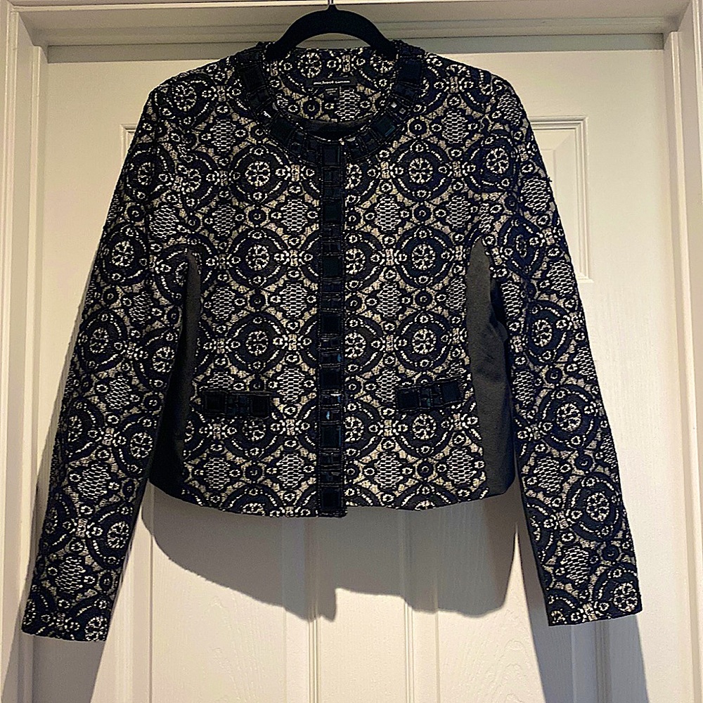 Black and white lace Bolero jacket